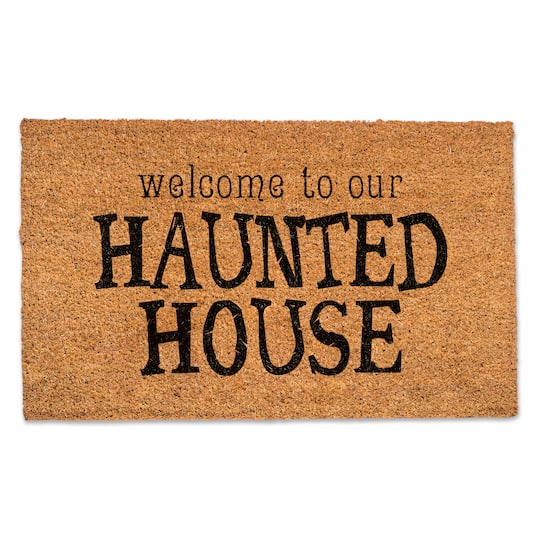 Welcome to Our Haunted House Door Mat